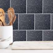 Chique zwart glitter sparkle tegeltje