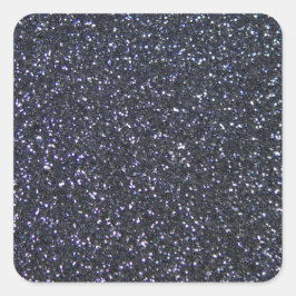 Chique zwart glitter sparkle vierkante sticker
