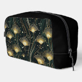 Chique zwart goud bloemenart deco toilettasje (Rechterhoek)
