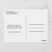 Chique zwart goud bruiloft uitnodiging RSVP l Webs (Achterkant)