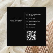 Chique Zwart Goud Diamant Initiaal C Monogram QR C Vierkante Visitekaartje