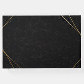 Chique Zwart & Goud Geometrisch lijst gast Gastenboek (Achterkant)