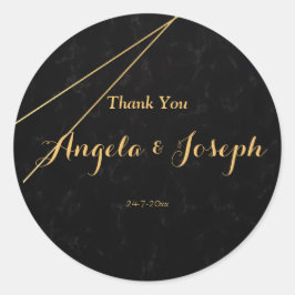 Chique Zwart & Goud Geometrisch lijst sticker