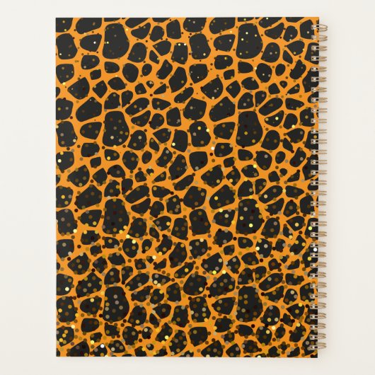 Chique Zwart Goud Glitter 2024 Wekelijks Maandelij Planner (Achterkant)