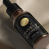 Chique Zwart & Goud Logo 2 OZ Dropper Flessenetike Etiket