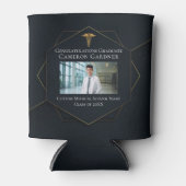 Chique Zwart Goud Medische School Afstudeerfeest Blikjeskoeler (Voorkant)