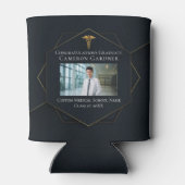 Chique Zwart Goud Medische School Afstudeerfeest Blikjeskoeler (Achterkant)