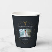 Chique Zwart Goud Medische School Afstudeerfeest Papieren Bekers (Voorkant)