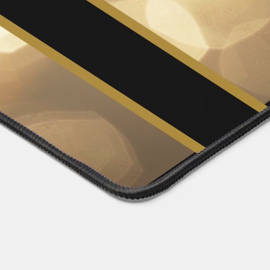 Chique Zwart & Goud Monogram Bureaumat (Hoek)