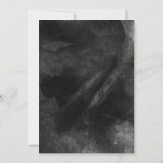 Chique Zwart Goud Verjaardag Uitnodiging (Achterkant)