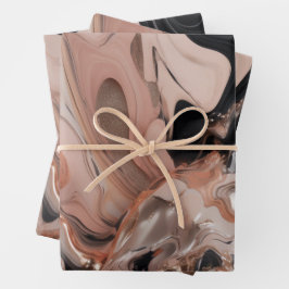 chique zwart marmeren textuur inpakpapier vel