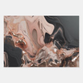 chique zwart marmeren textuur inpakpapier vel (Voorkant)