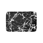 Chique zwart marmeren textuur wit korrelaccent badmat (Voorkant)