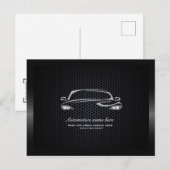 Chique zwart minimalistisch modern auto visitekaar briefkaart (Voorkant / Achterkant)