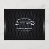 Chique zwart minimalistisch modern auto visitekaar briefkaart