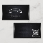 Chique zwart minimalistisch modern auto visitekaar visitekaartje (Voorkant / Achterkant)