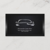 Chique zwart minimalistisch modern auto visitekaar visitekaartje (Voorkant)