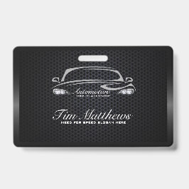 Chique zwart minimalistische moderne auto business badge
