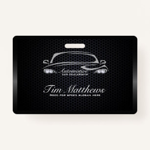 Chique zwart minimalistische moderne auto business badge