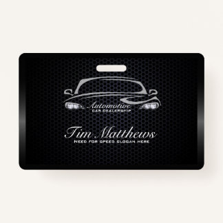 Chique zwart minimalistische moderne auto business badge