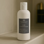 Chique Zwart Monogram Haarshampoo Voorzieningen La Voedselcontainer Etiket