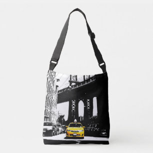 Chique Zwart NYC New York City Geel Taxi Brooklyn Crossbody Tas