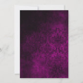 Chique zwart paarse glitter druppels damask Christ Kaart (Achterkant)