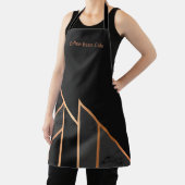 Chique Zwart Roos Goud Geometrisch Modern Geperson Schort (Insitu)