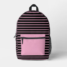 Chique zwart & roze lijnkunst rugzak