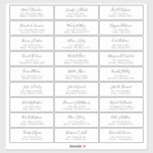 Chique zwart script gastnamen adres Sticker (Vel)