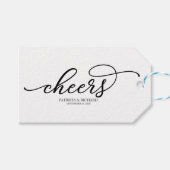 Chique zwart script juicht wijnfles Labels Cadeaulabel (Voorkant (Horizontaal))