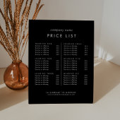 Chique Zwart Typografie Zakelijke diensten prijsli Reclamebord Met Voetstuk