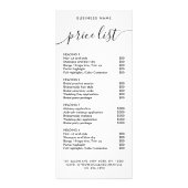 Chique Zwart Typografie Zakelijke diensten prijsli Reclamekaart (Voorkant)