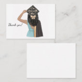 Chique zwart vrouw college afstuderen Kaarten Notitiekaartje (Voorkant / Achterkant)