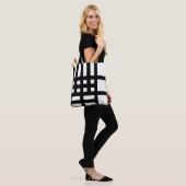 Chique zwart-wit aangepaste Canvas tas (Op model)