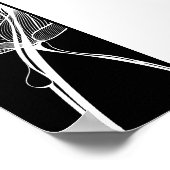 Chique zwart-wit bloemenbruiloft welkomstbord poster (Hoek)