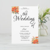 Chique zwart wit bloemig alles in een kalligrafie kaart (Staand voorkant)