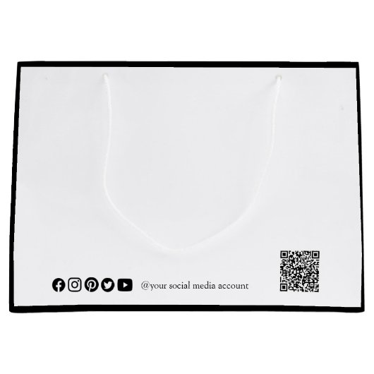 Chique zwart-wit business groot cadeauzakje (Voorkant)