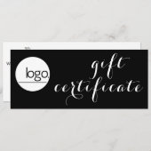 CHIQUE ZWART WIT BUSINESS LOGO CADEAUBON (Voorkant / Achterkant)