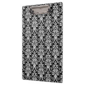 Chique zwart/wit damast rood lint klembord (Links)