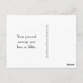 Chique zwart-wit Eiffeltoren Dank u Briefkaart (Achterkant)