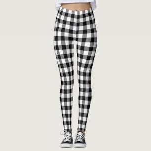 Chique zwart-wit geruit Gingham geruit Leggings