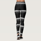 Chique zwart wit gestreept leggings (Achterkant)
