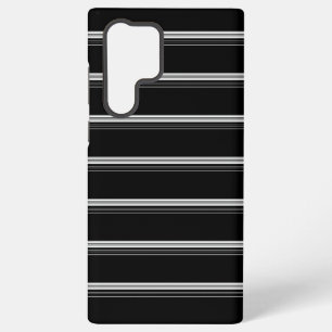 Chique zwart wit gestreept samsung galaxy hoesje