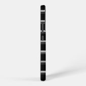 Chique zwart wit gestreept samsung galaxy hoesje (Rechterkant)
