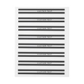 Chique zwart-wit gestreepte wrap-around labels omwikkelbaar adreslabel (Vel)