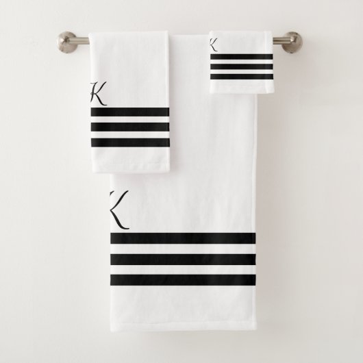  chique zwart-wit hotel esthetisch bad handdoek (Insitu)