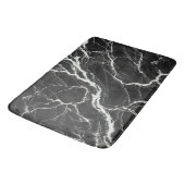 Chique zwart-wit marmer look glamour badmat (Gekanteld)