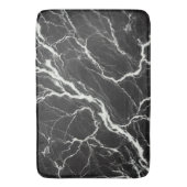 Chique zwart-wit marmer look glamour badmat (Voorkant Verticaal)