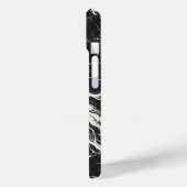 Chique zwart-wit marmerlook glamour Case-Mate iPhone case (Achterkant / Links)